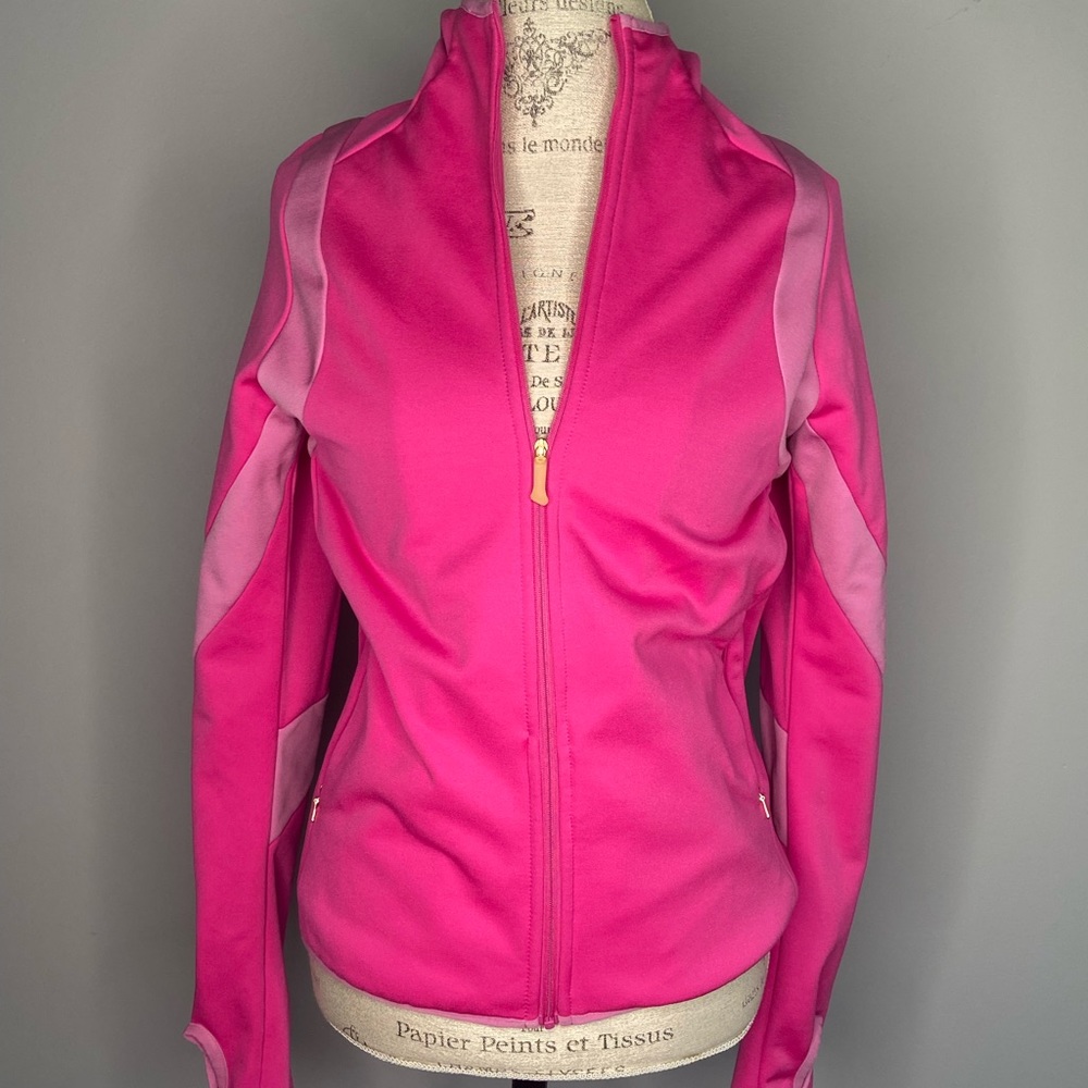 Nike M Therma Fit Pink Hooded Zip Up Jacket Lightweight Athletic Sports Gym